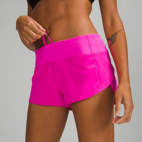 Lululemon Women's Speed Up Low-Rise Lined Short 2.5" - Pink - Picture 3 of 11